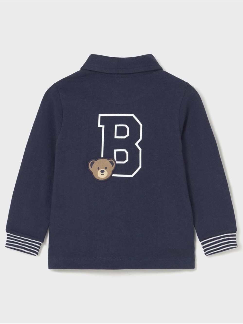 Mayoral Navy Polo Top with Bear and 'B' Patch